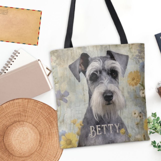 Personalised Schnauzer Tote Bag (Add some cuteness to your daily routine with this pretty Schnauzer tote bag.)