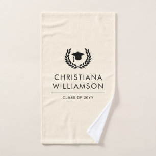 Personalised School and College Graduation Elegant Hand Towel