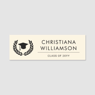 Personalised School and College Graduation Elegant Name Tag