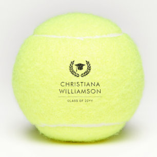 Personalised School and College Graduation Elegant Tennis Balls