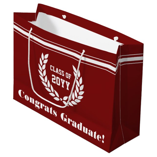Personalised School and University Graduation  Large Gift Bag (Front Angled)