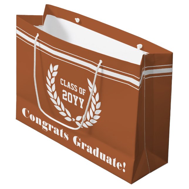 Personalised School and University Graduation  Large Gift Bag (Front Angled)