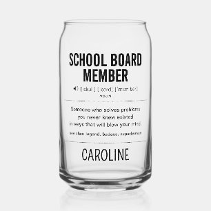 Personalised School Board Member Funny Can Glass