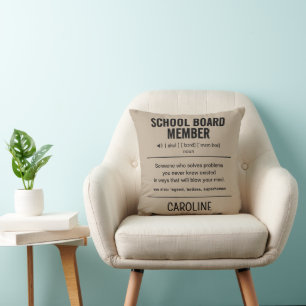Personalised School Board Member Funny Cushion