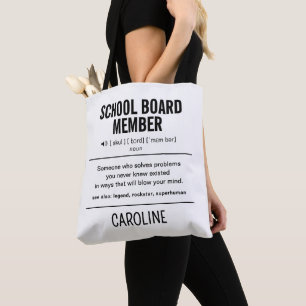 Personalised School Board Member Funny Tote Bag