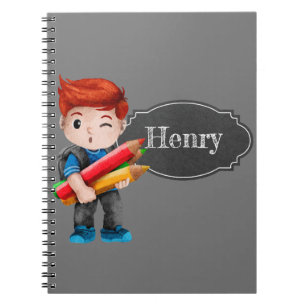Personalised School Boy  Notebook