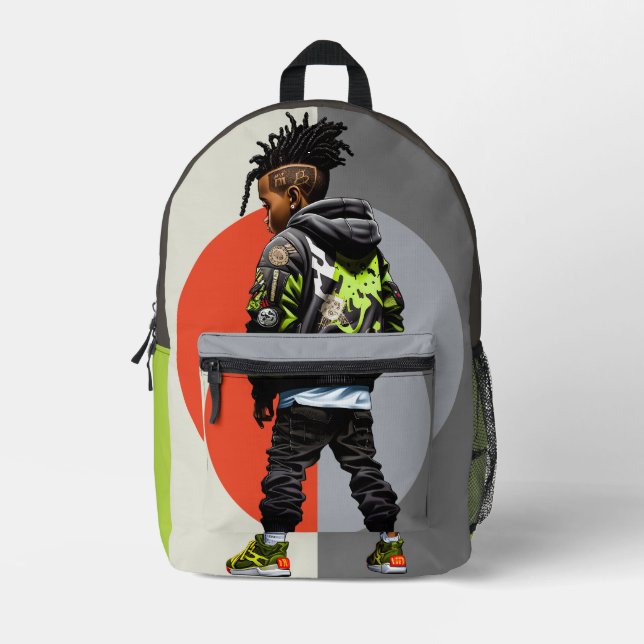 Personalised School Boy Printed Backpack (Front)