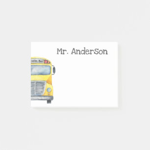 Personalised School Bus Driver Gift Post-it Notes