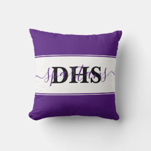 Personalised school colorblock cushion