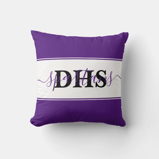 Personalised school colorblock  cushion (Front)