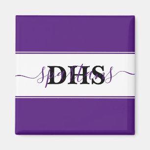 Personalised school colorblock magnet