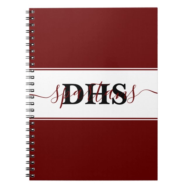 Personalised school colorblock  notebook (Front)