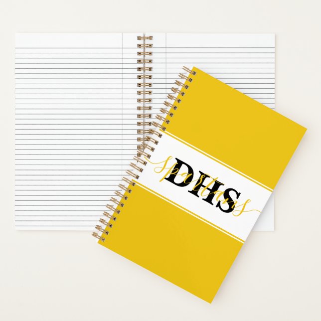 Personalised school colorblock  notebook (Inside)