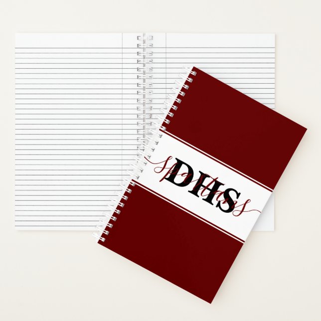 Personalised school colorblock  notebook (Inside)
