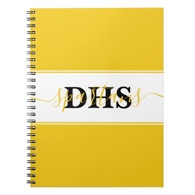 Personalised school colorblock  notebook (Front)