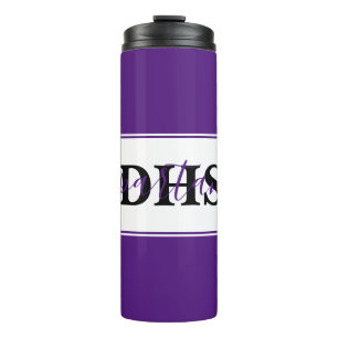 Personalised school colorblock  thermal tumbler