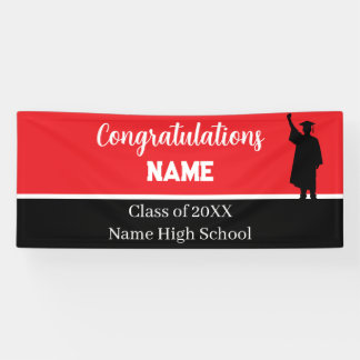 Personalised School Colours Graduation Banner