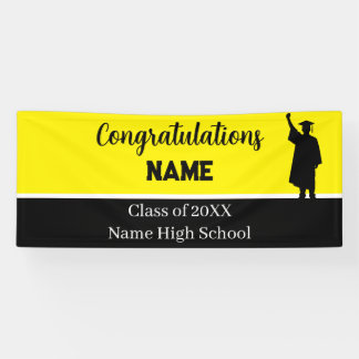 Personalised School Colours Graduation Banner