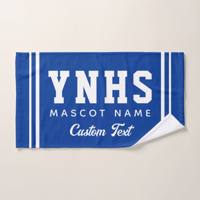 Personalised School Colours & Initials, Team Spiri Hand Towel (Hand Towel)