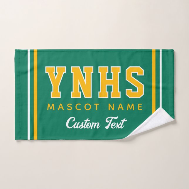 Personalised School Colours & Initials, Team Spiri Hand Towel (Hand Towel)