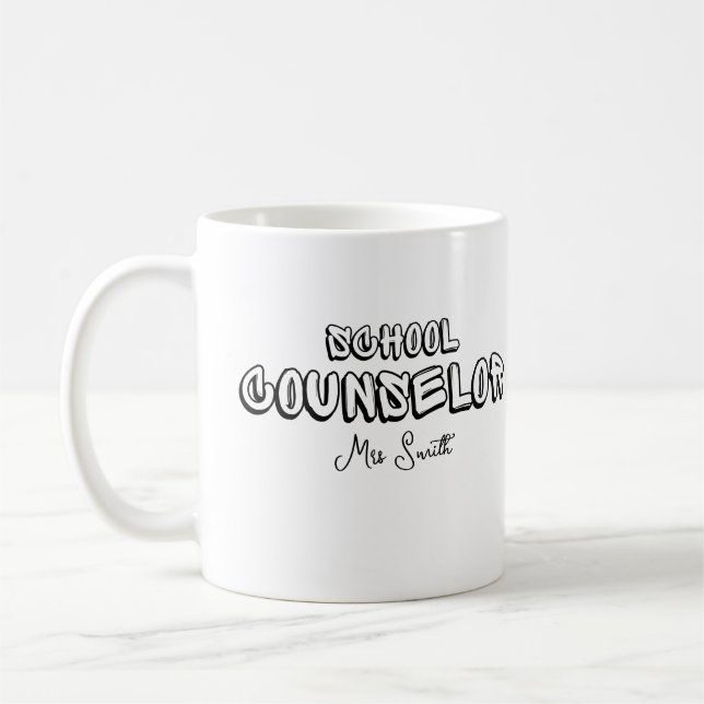 Personalised School Counsellor Coffee Mug (Left)