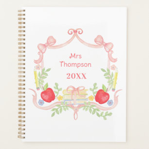 Personalised School Crest   Classroom Teacher Planner