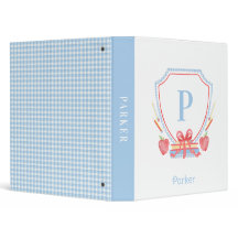 Personalised School Crest Gingham Monogram