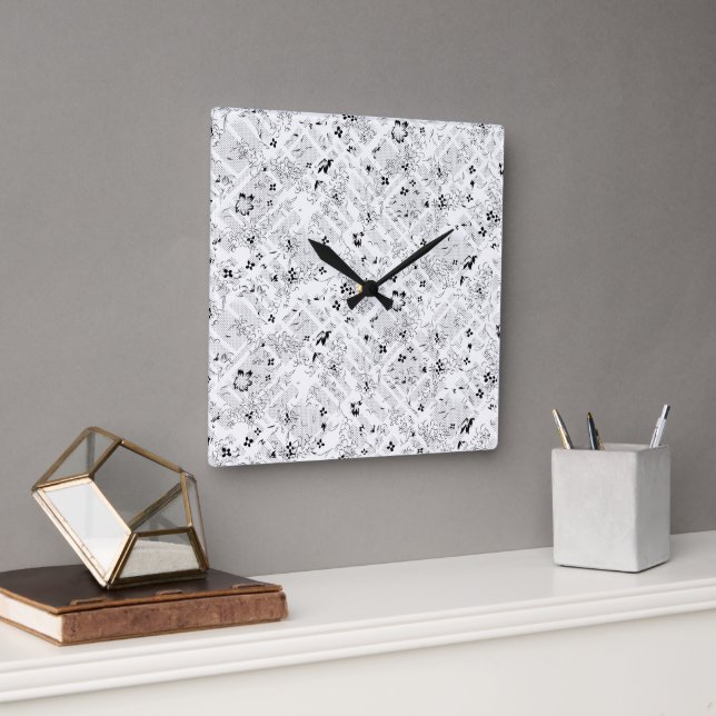 Personalised School Essentials Square Wall Clock (Office)