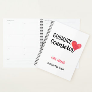 Personalised School Guidance Counsellor Watercolor Planner