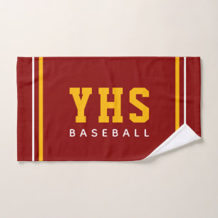 Personalised School Initials Baseball Team  Hand Towel