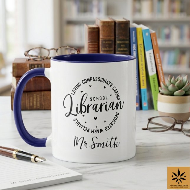 Personalised School Librarian Day | Custom Name  Mug (Personalized School Librarian Day | Custom Name Mug
)