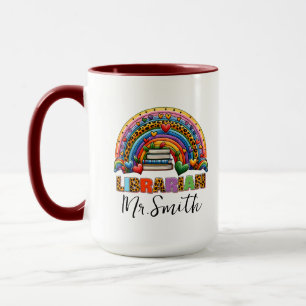 Personalised School Librarian Day   Custom Name  Mug