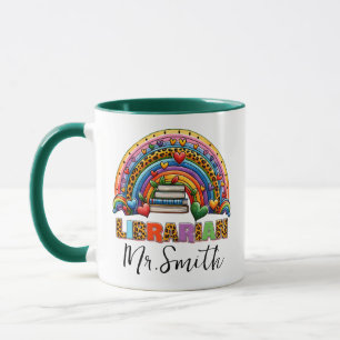 Personalised School Librarian Day Custom Name Mug