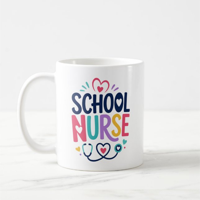 Personalised School Nurse Gift Coffee Mug (Left)