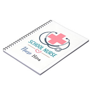 Personalised School Nurse Office Door Sign Pink St Notebook