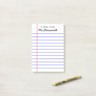 Personalised School Paper Design - Teacher Gift Post-it Notes