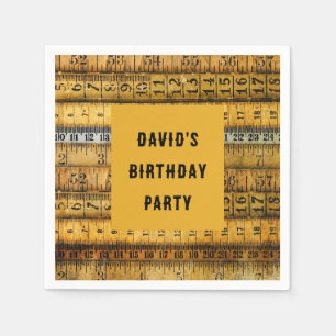 Personalised School Ruler Birthday Party Napkin