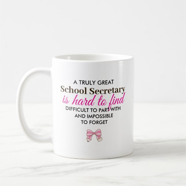 Personalised School Secretary Appreciation Gift Coffee Mug (Left)