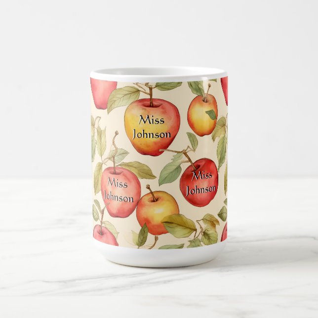 Personalised School Teacher Apple Mug (Center)