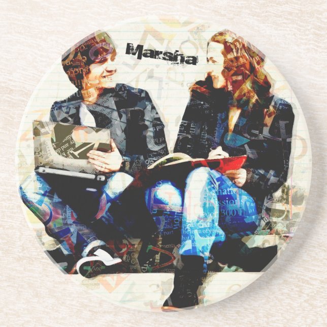 Personalised School Themed Teens Collage Coaster (Front)