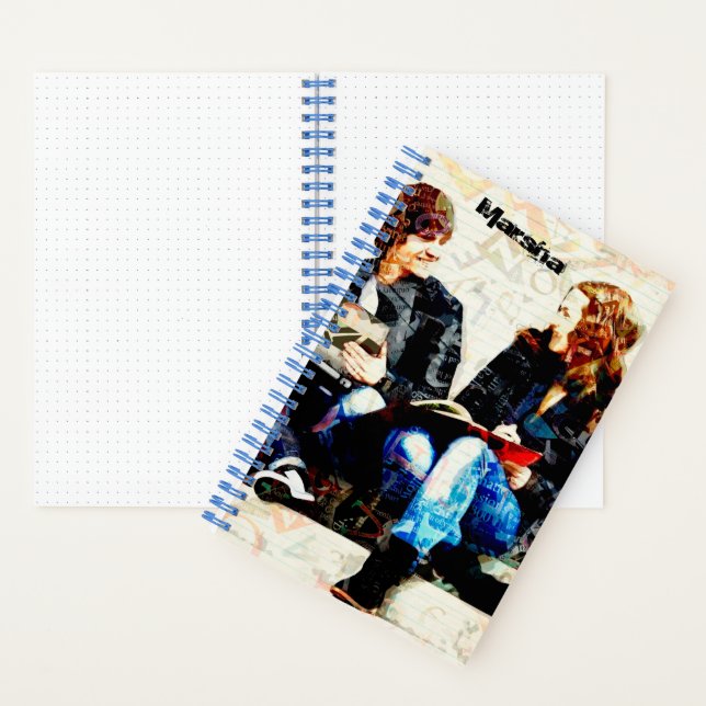 Personalised School Themed Teens Collage Notebook (Inside)