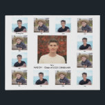 Personalised School Years 13 Picture Frame Collage Faux Canvas Print<br><div class="desc">Modern k-12 school year picture frame to personalise with 13 photos. The preschool thru 12 grade picture frame makes an unique keepsake gift for the graduate or a memories photo collage frame gift for parents and grandparents. NOTE: Pre-crop the photo to a square shape to fit right in the template....</div>