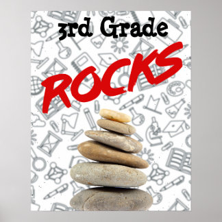 Personalised Schoolroom Poster - 3rd Grade "Rocks"