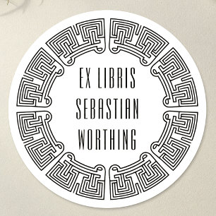 Personalised Sci-Fi Maze Ex Libris Sticker