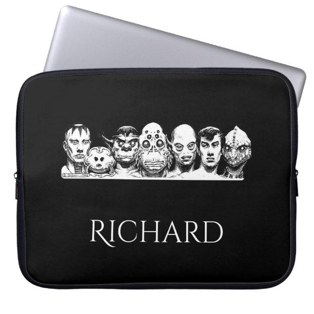 Personalised Sci-Fi Rogue's Gallery Laptop Sleeve (Front)