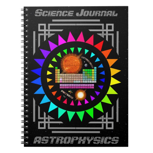 Personalised Science Journal Astrophysics Notebook (Front)