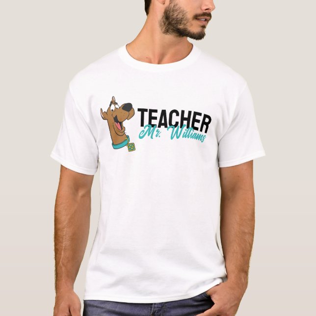 Personalised | Scooby-Doo Happy Face Teacher T-Shirt (Front)