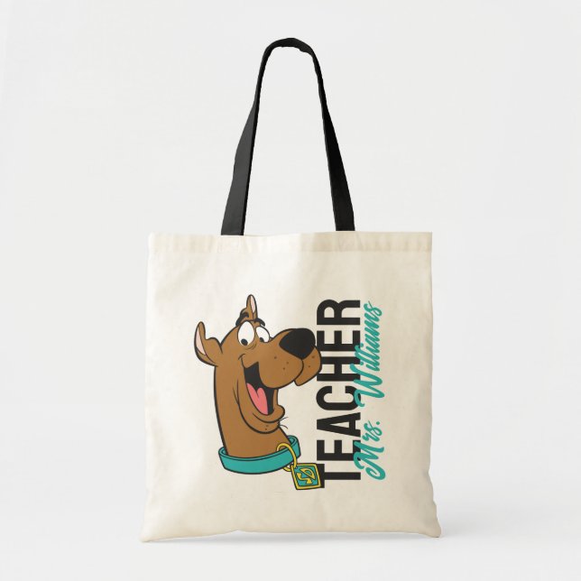 Personalised | Scooby-Doo Happy Face Teacher Tote Bag (Front)
