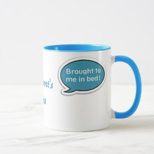 Personalised Scooter Blue Speech Bubble Tea Mug