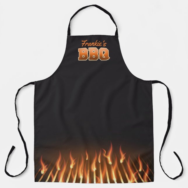 Personalised Scorchin BBQ Grillmaster Barbeque Apron (Front)